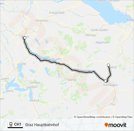 CH1 Train Line Map