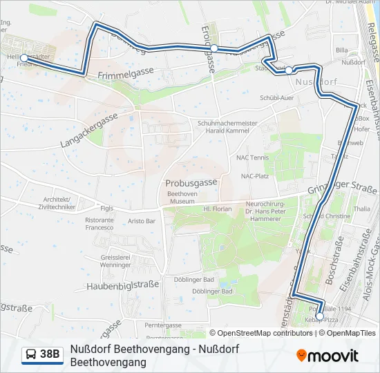 38B Bus Line Map