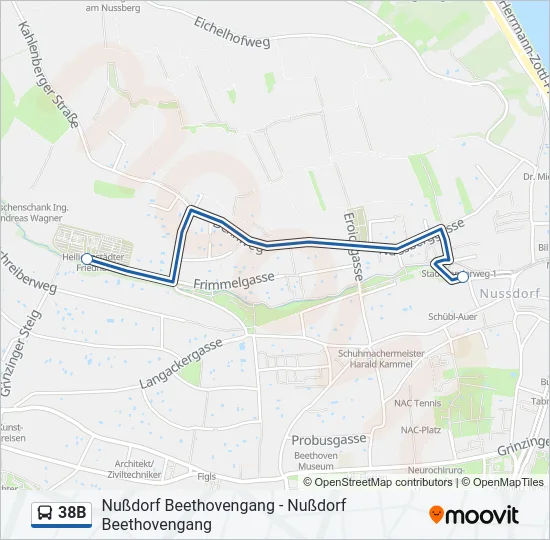 38B Bus Line Map