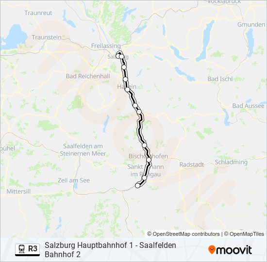 R3 train Line Map