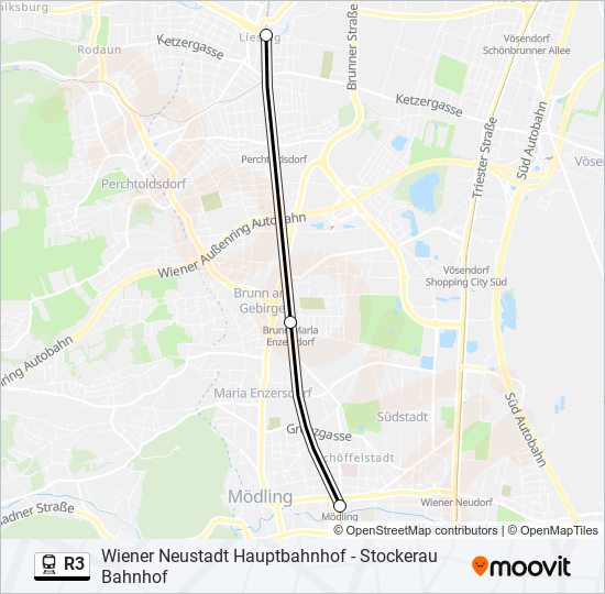 R3 train Line Map