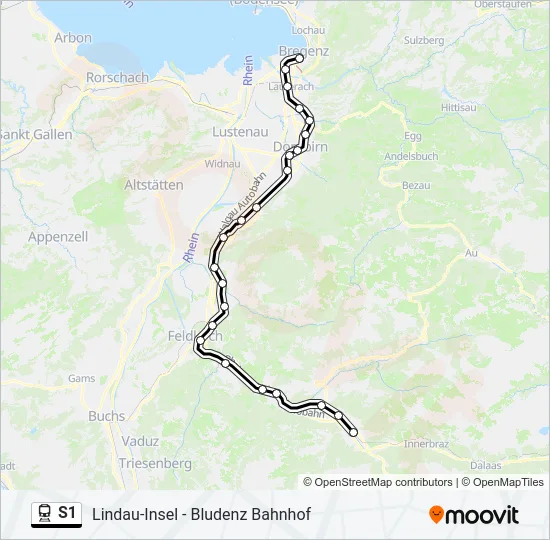 S1 Train Line Map