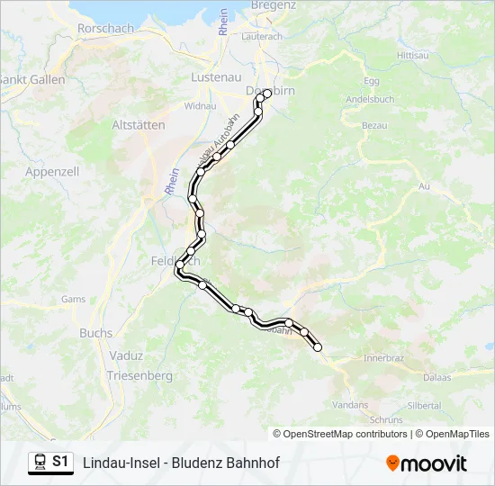 S1 Train Line Map