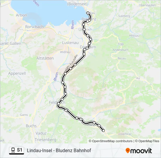 S1 Train Line Map