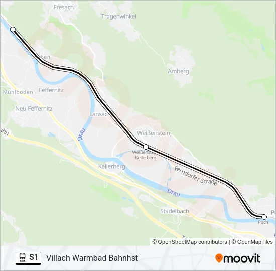 S1 Train Line Map