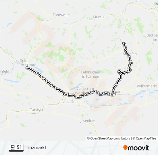 S1 Train Line Map