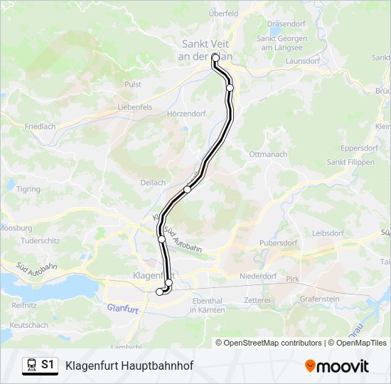 S1 Train Line Map