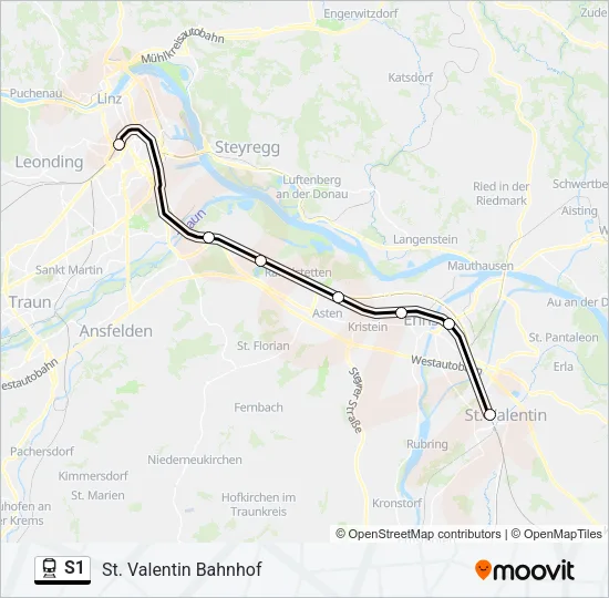 S1 Train Line Map
