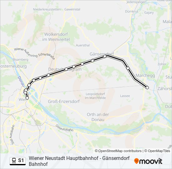 S1 train Line Map