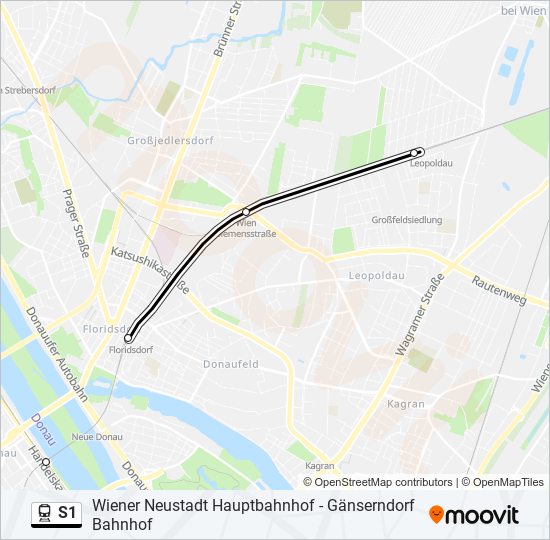 S1 train Line Map