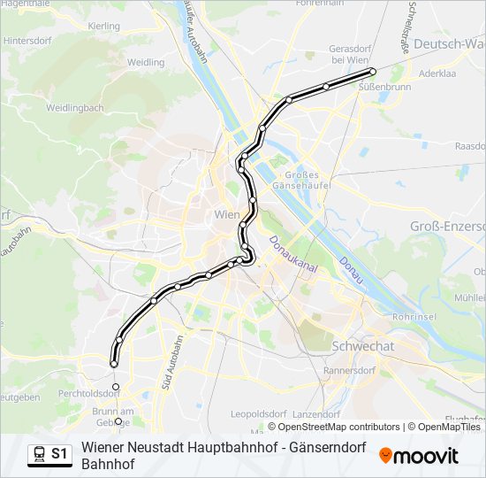 S1 train Line Map