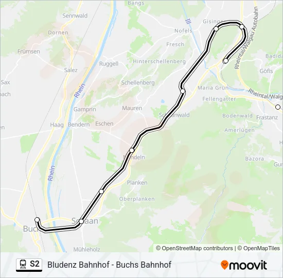 S2 Train Line Map