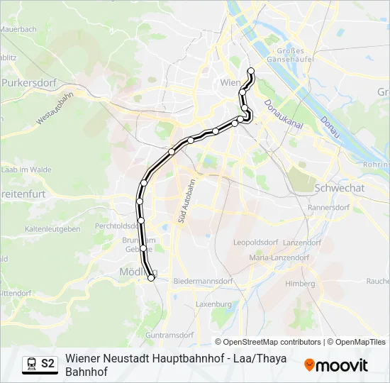 S2 Train Line Map