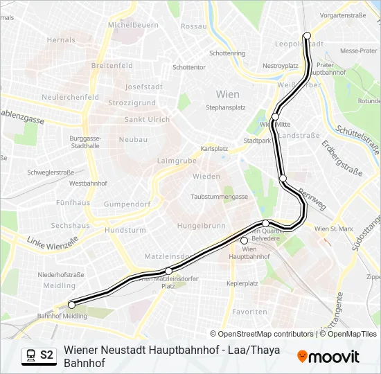 S2 Train Line Map