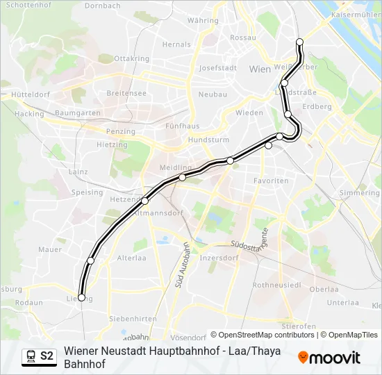 S2 Train Line Map