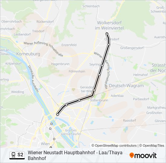 S2 train Line Map