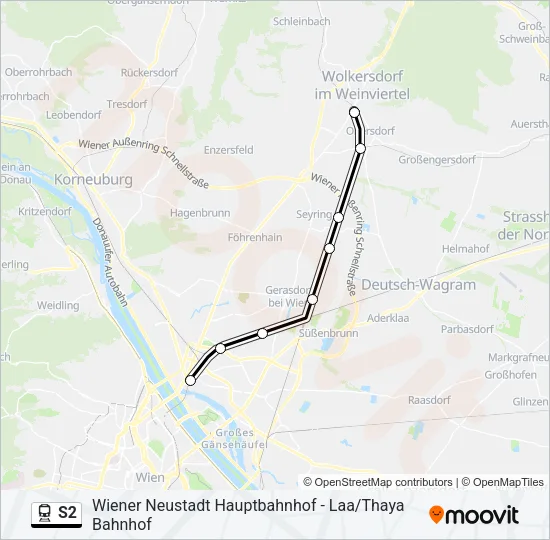 S2 Train Line Map