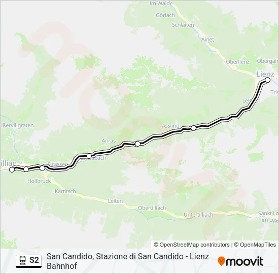 S2 Train Line Map