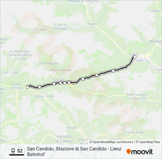 S2 Train Line Map