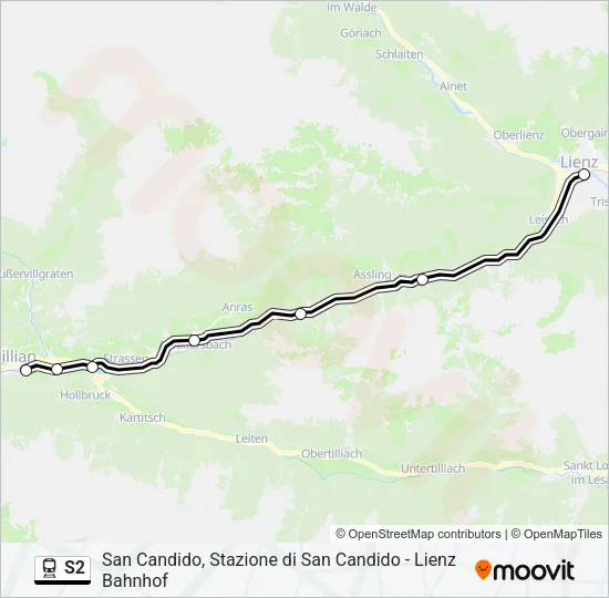 S2 Train Line Map