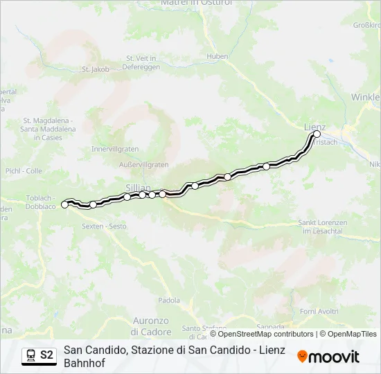 S2 Train Line Map