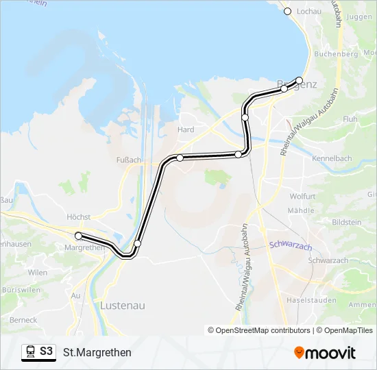 S3 Train Line Map