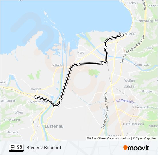 S3 train Line Map