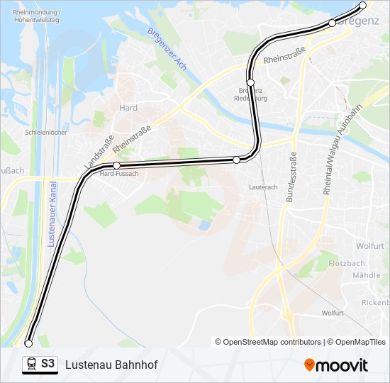 S3 train Line Map