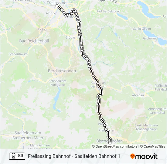 S3 Train Line Map