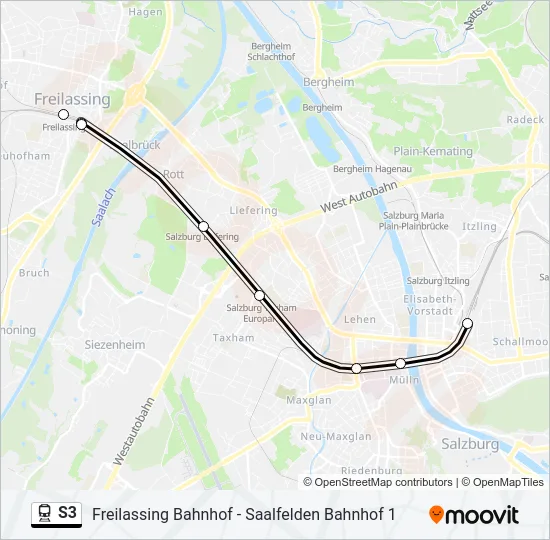 S3 Train Line Map
