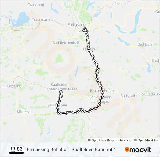 S3 Train Line Map