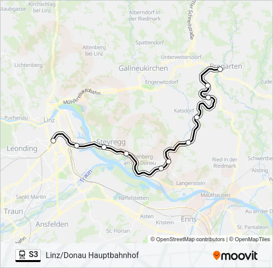 S3 Train Line Map
