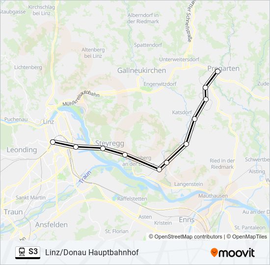 S3 train Line Map