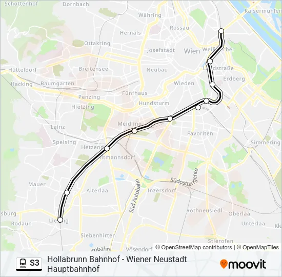 S3 Train Line Map