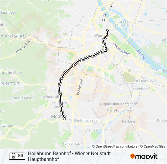 S3 Train Line Map