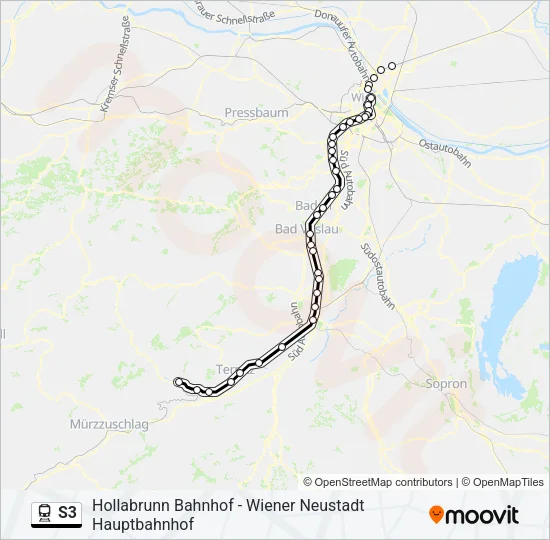 S3 Train Line Map