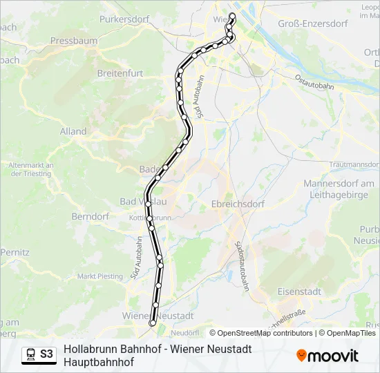 S3 Train Line Map