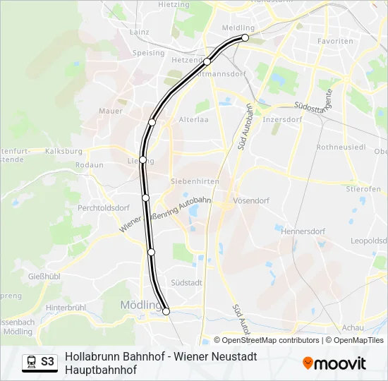 S3 Train Line Map