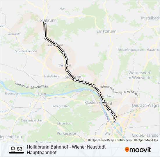 S3 train Line Map