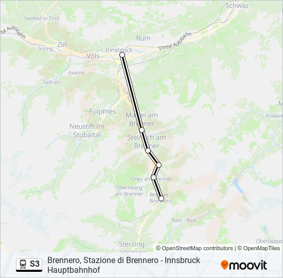 S3 train Line Map