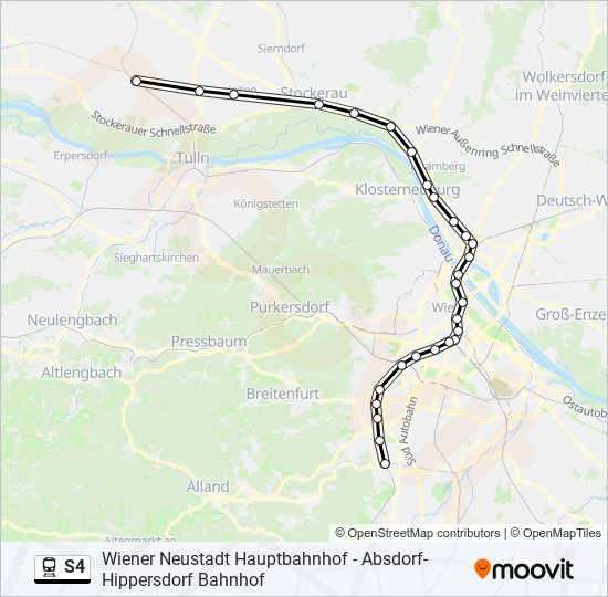 S4 train Line Map