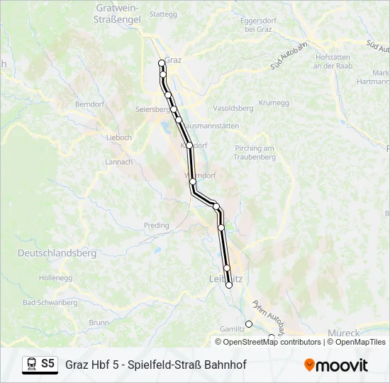 S5 Train Line Map
