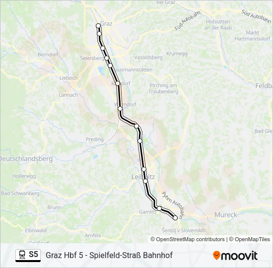 S5 Train Line Map