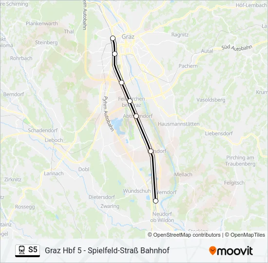 S5 Train Line Map
