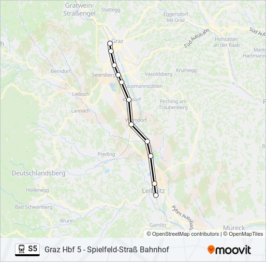 S5 train Line Map