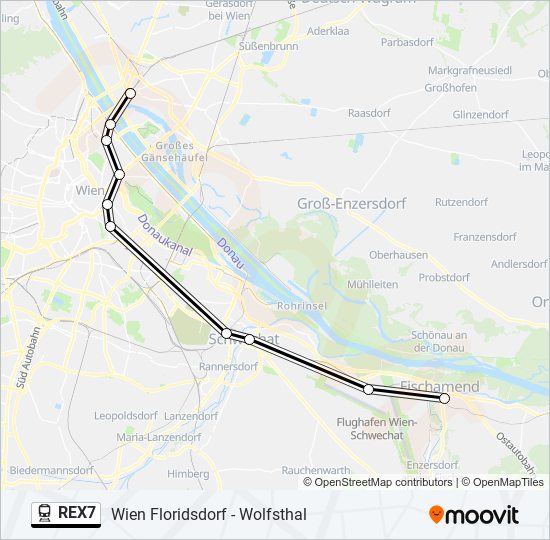 REX7 train Line Map