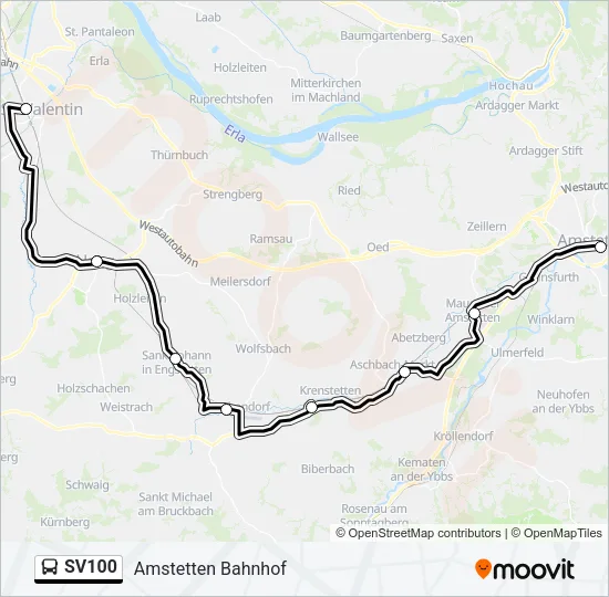 SV100 Bus Line Map