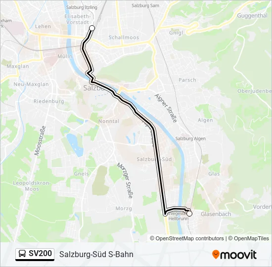 SV200 Bus Line Map