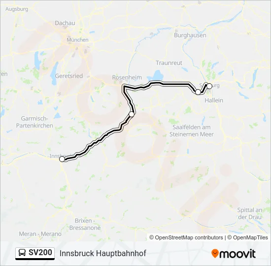 SV200 Bus Line Map