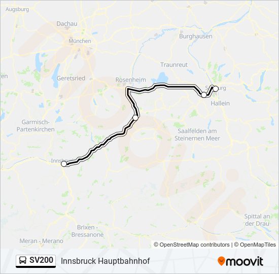 SV200 bus Line Map